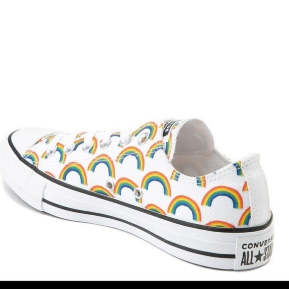 LAST ONE AVAILABLE!! New Converse Kids CTAS OX Bright Rainbow Sneakers Size 2 - Picture 4 of 15